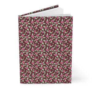 Hardcover Journal Matte in Maroon Rose Print